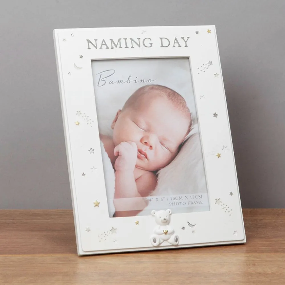4 X 6  BAMBINO RESIN NAMING DAY PHOTO FRAME