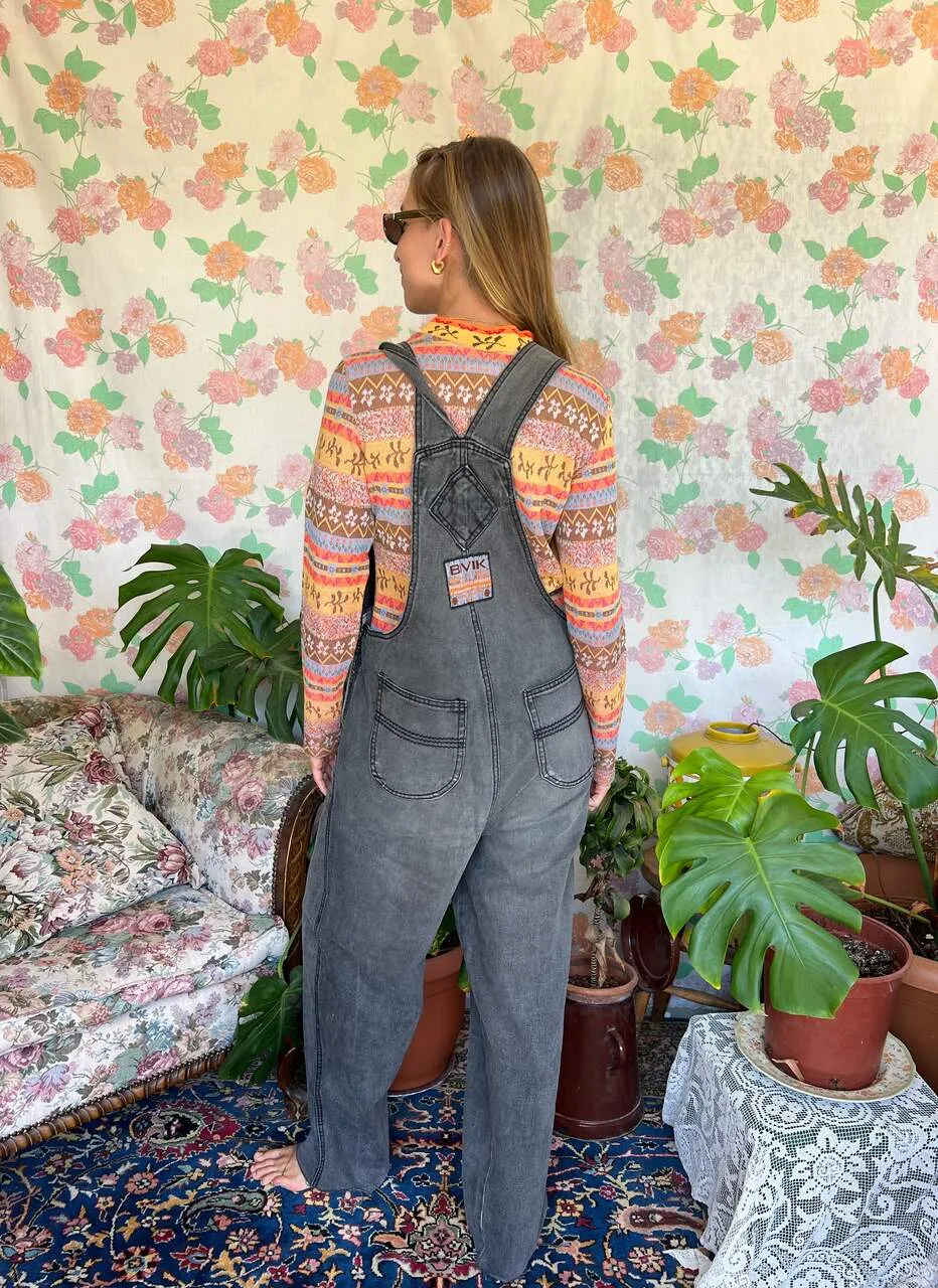 90's Bivik Baggy Denim Overall