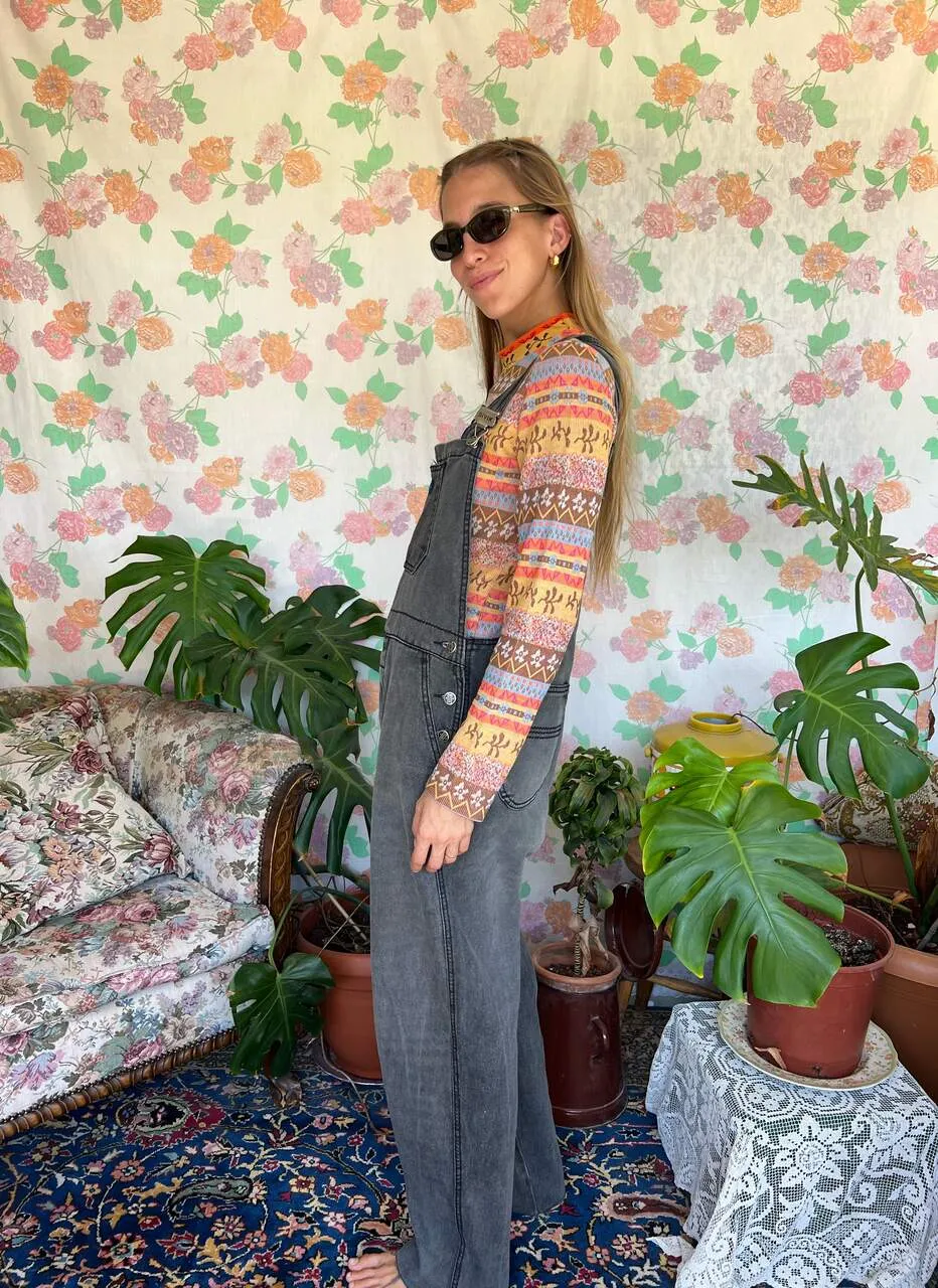 90's Bivik Baggy Denim Overall