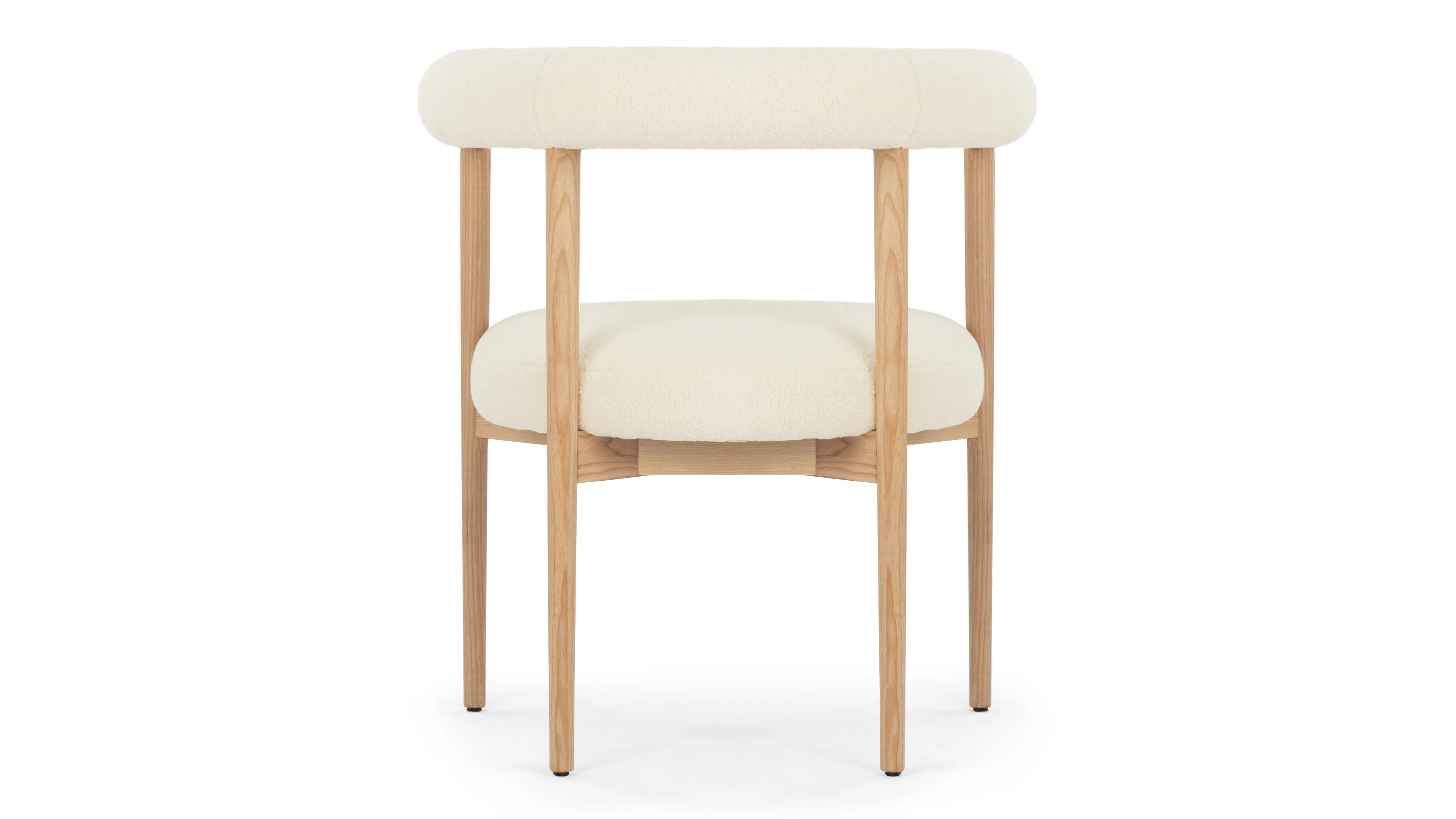Andie - Andie Armchair, White Teddy and Natural Ash