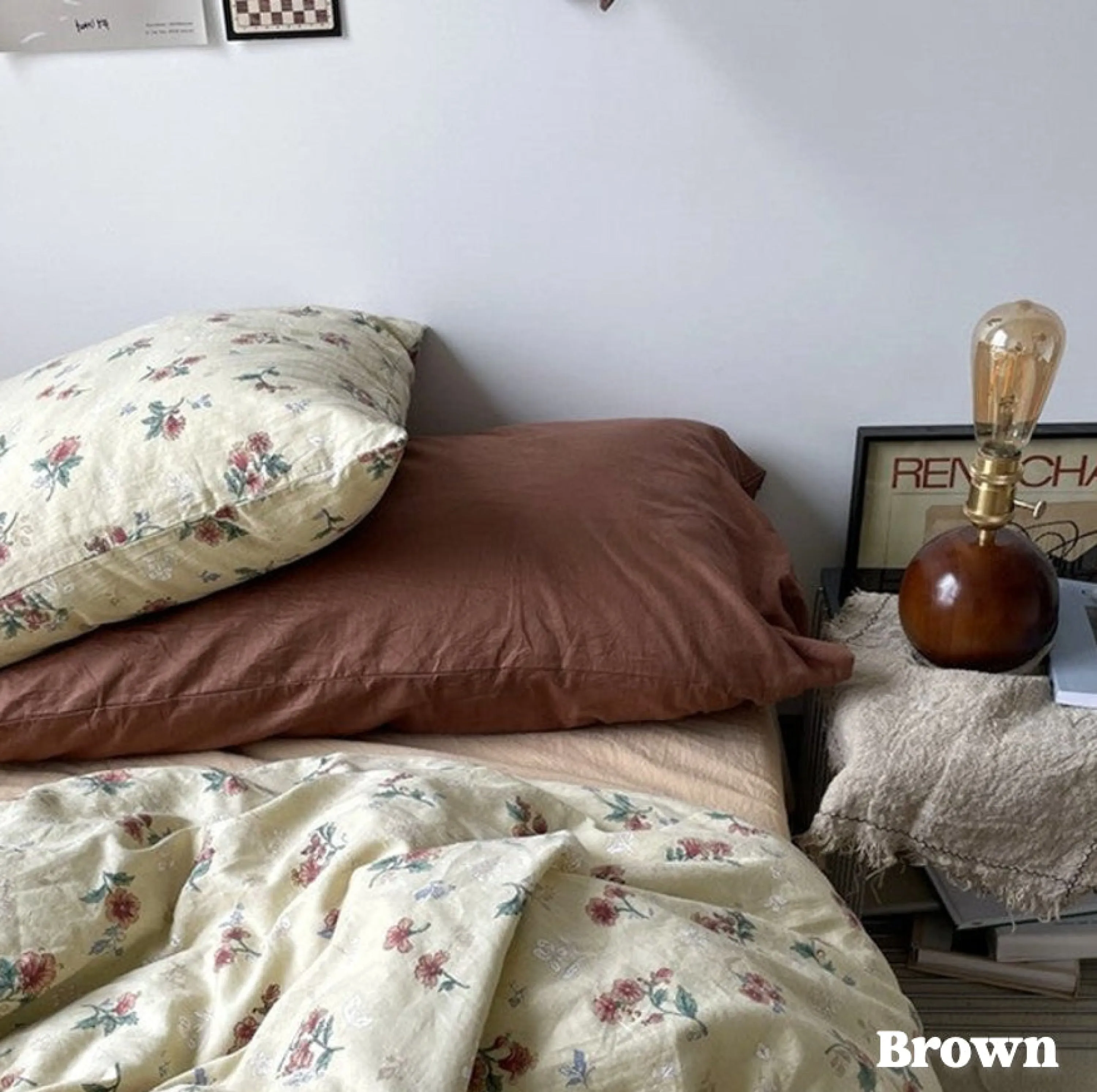 Assorted Washed Cotton Pillowcases / Teddy White