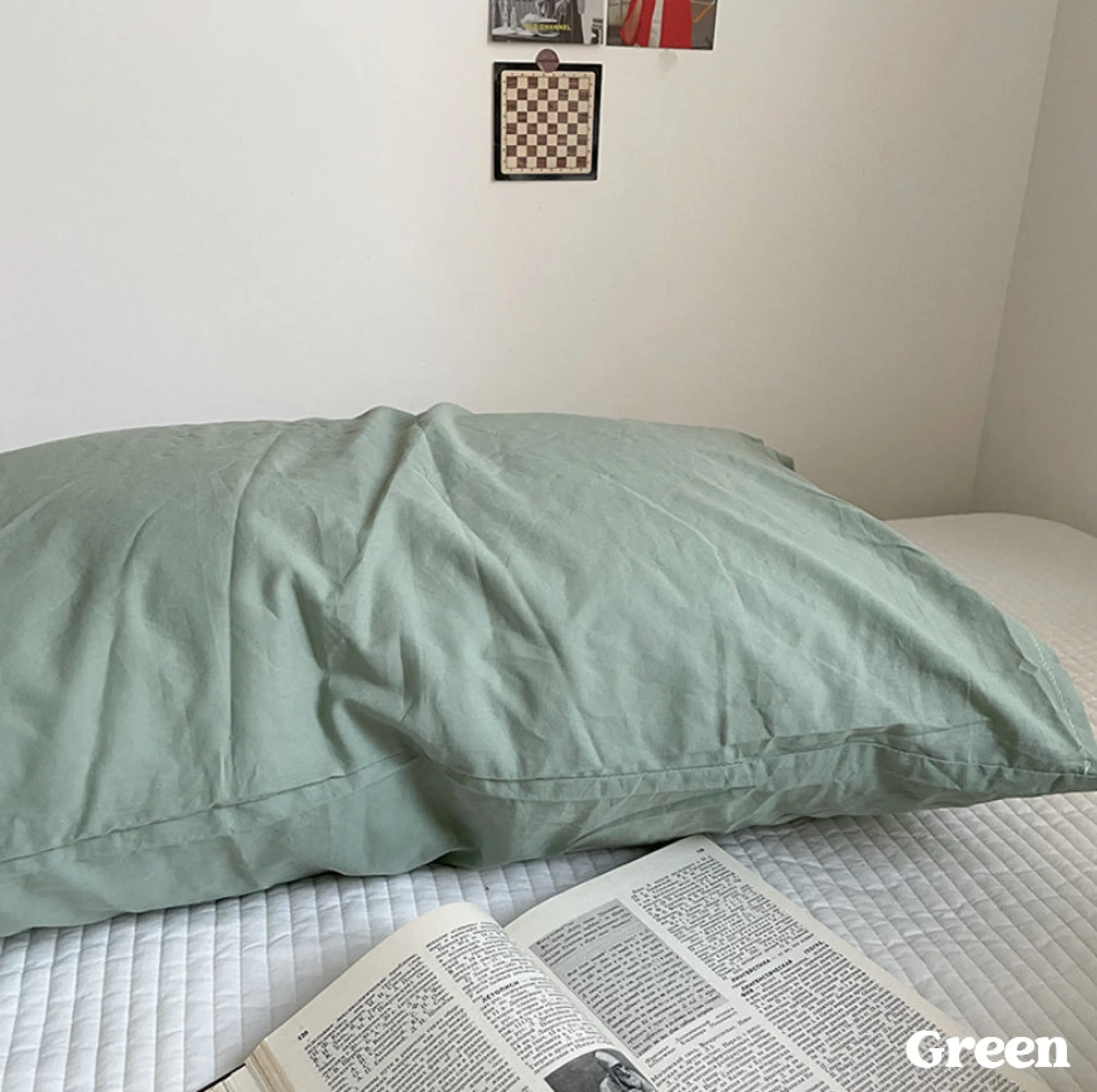 Assorted Washed Cotton Pillowcases / Teddy White