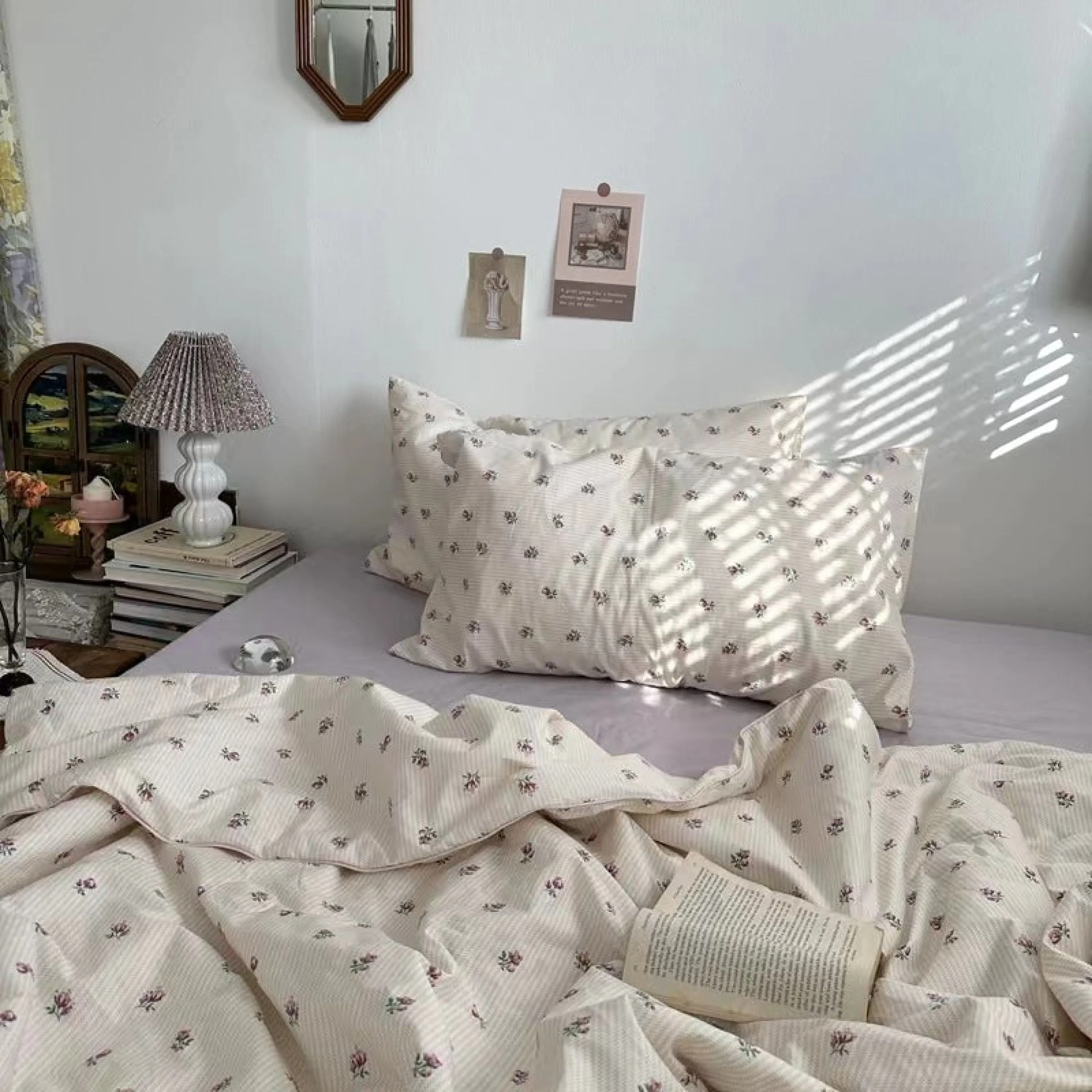 Assorted Washed Cotton Pillowcases / Teddy White