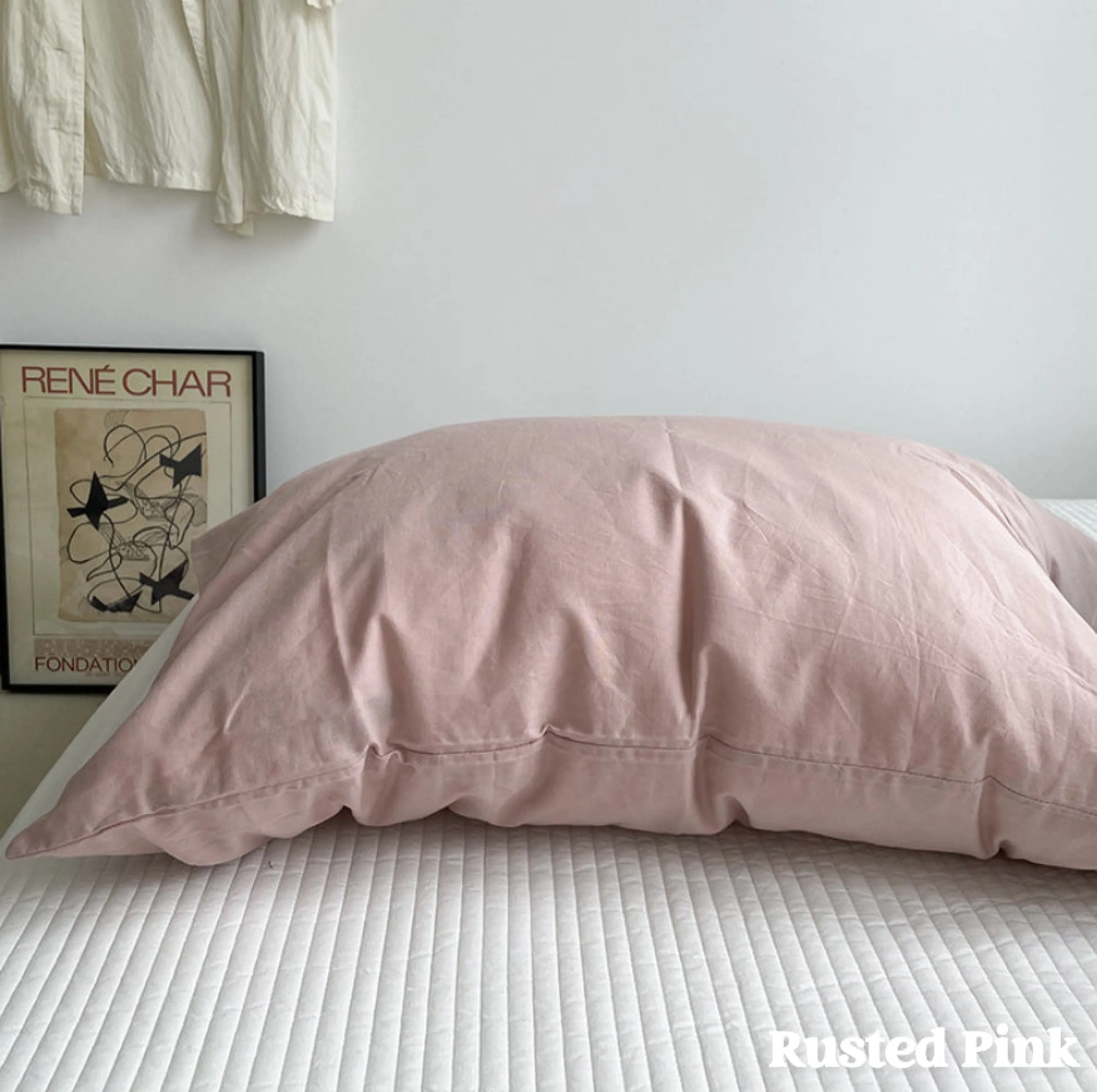Assorted Washed Cotton Pillowcases / Teddy White