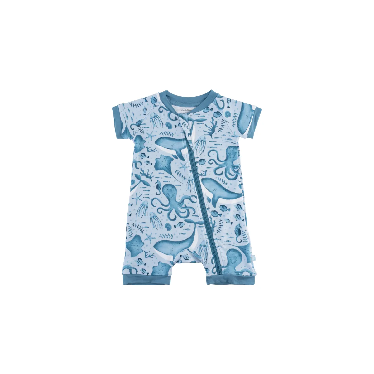 Baby Short-Sleeve Bamboo Romper - Under The Sea