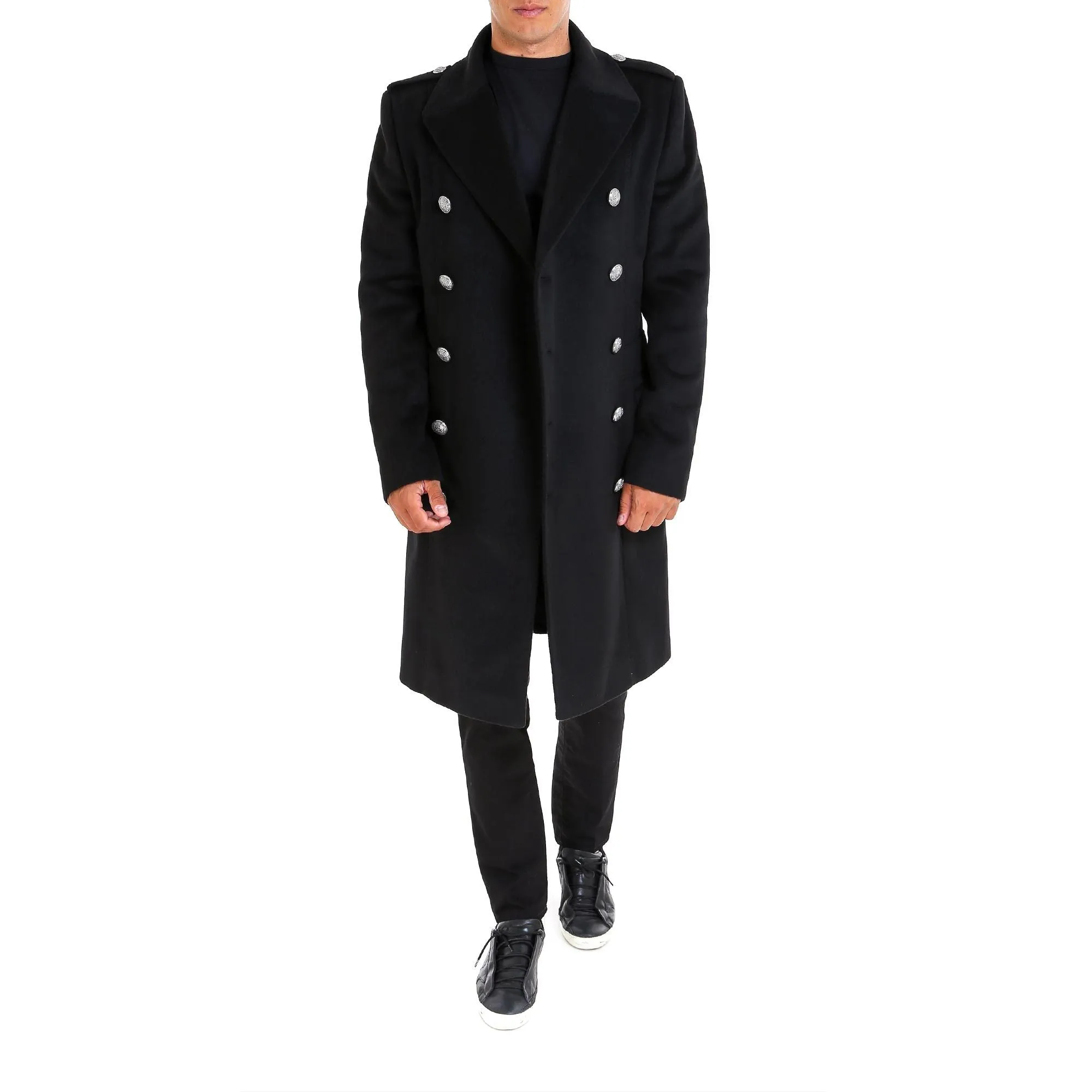 Balmain Double Breasted Long Coat