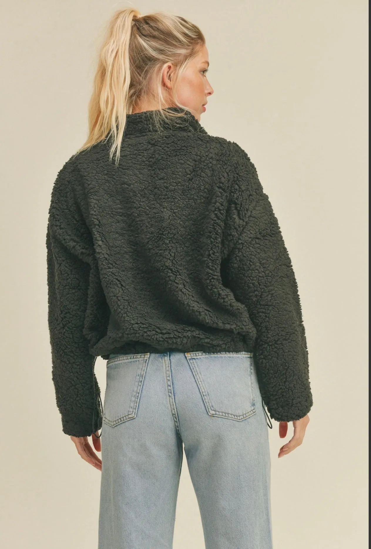 Black Half-Zip Pullover Soft Fleece