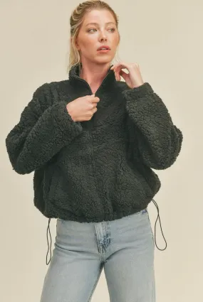Black Half-Zip Pullover Soft Fleece