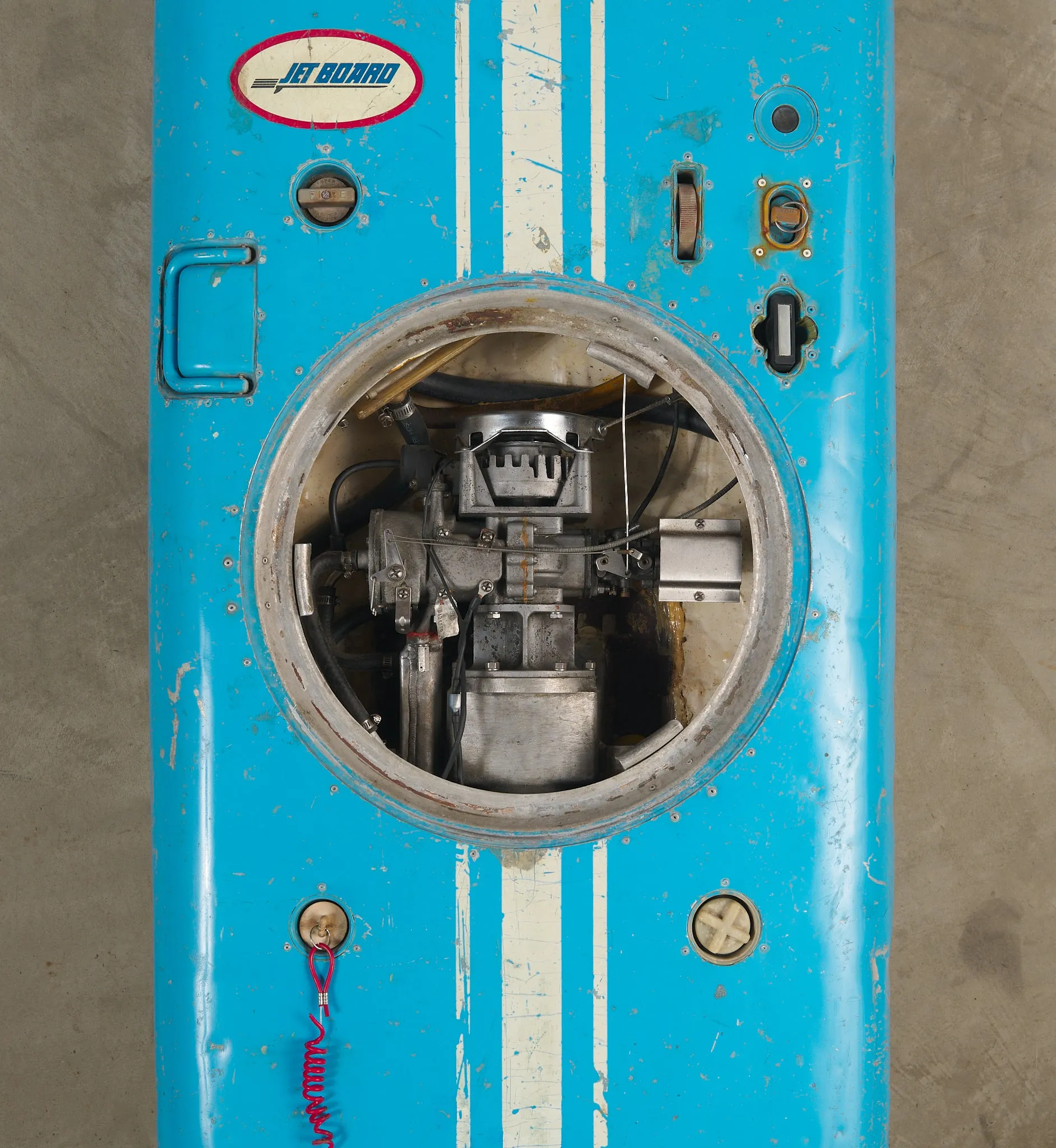 BLUE JETBOARD MOTORIZED SURFBOARD BY SARGENT FLETCHER CO