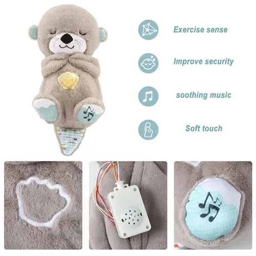 Breathing Teddy - Glowing Music for Baby Sensory Sleep Lights Rhythmic Soft Kids Toy ( Random colours will be sent)