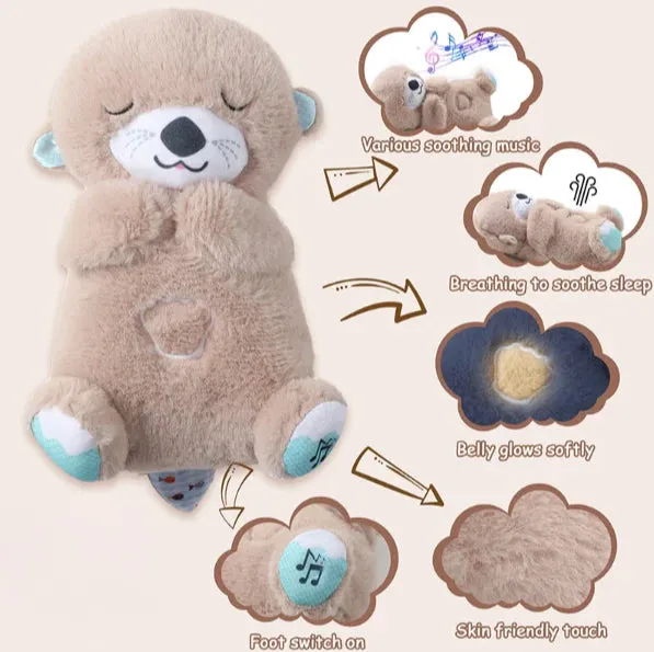Breathing Teddy - Glowing Music for Baby Sensory Sleep Lights Rhythmic Soft Kids Toy ( Random colours will be sent)