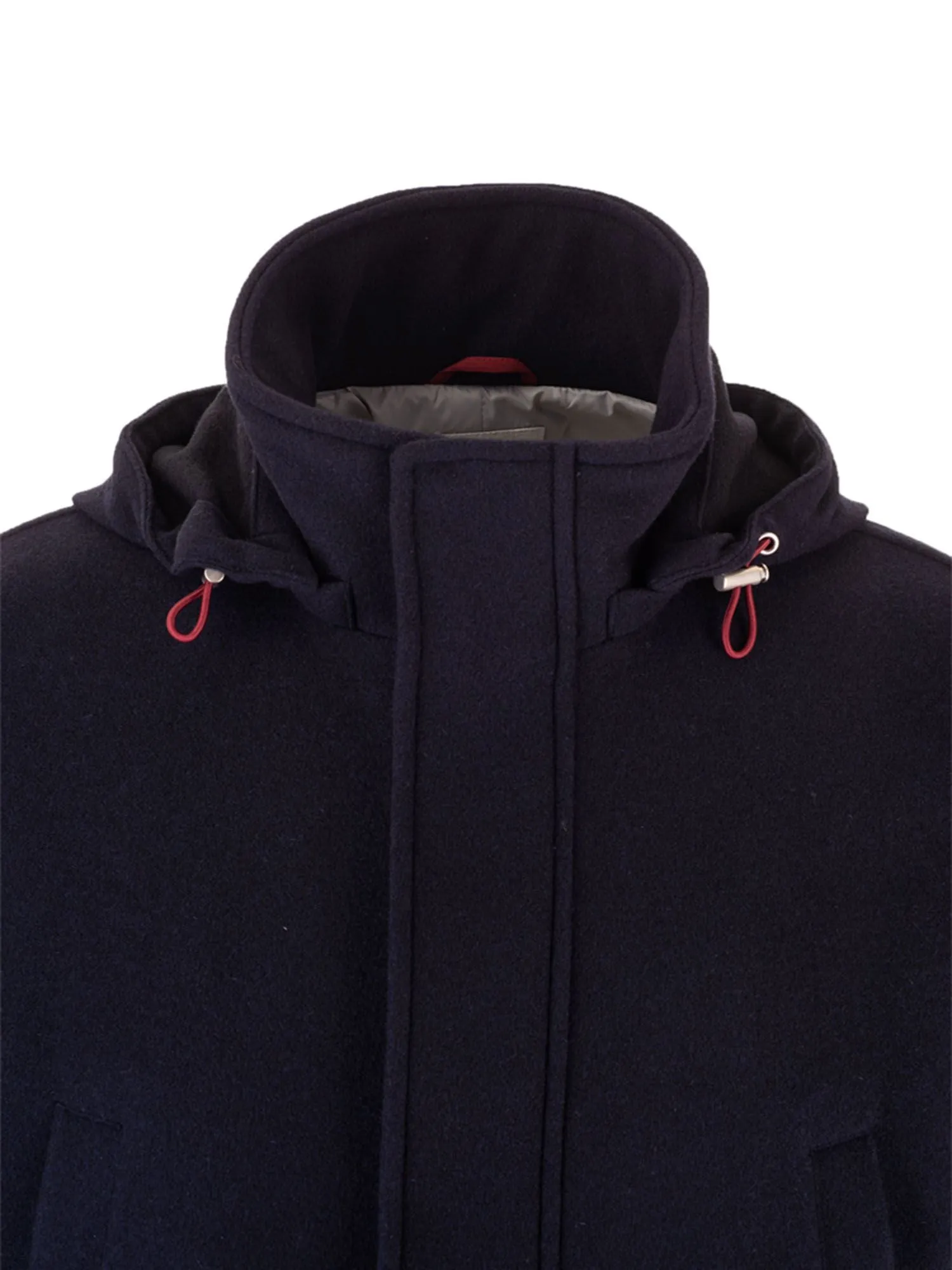 Brunello Cucinelli High-Neck Hooded Coat