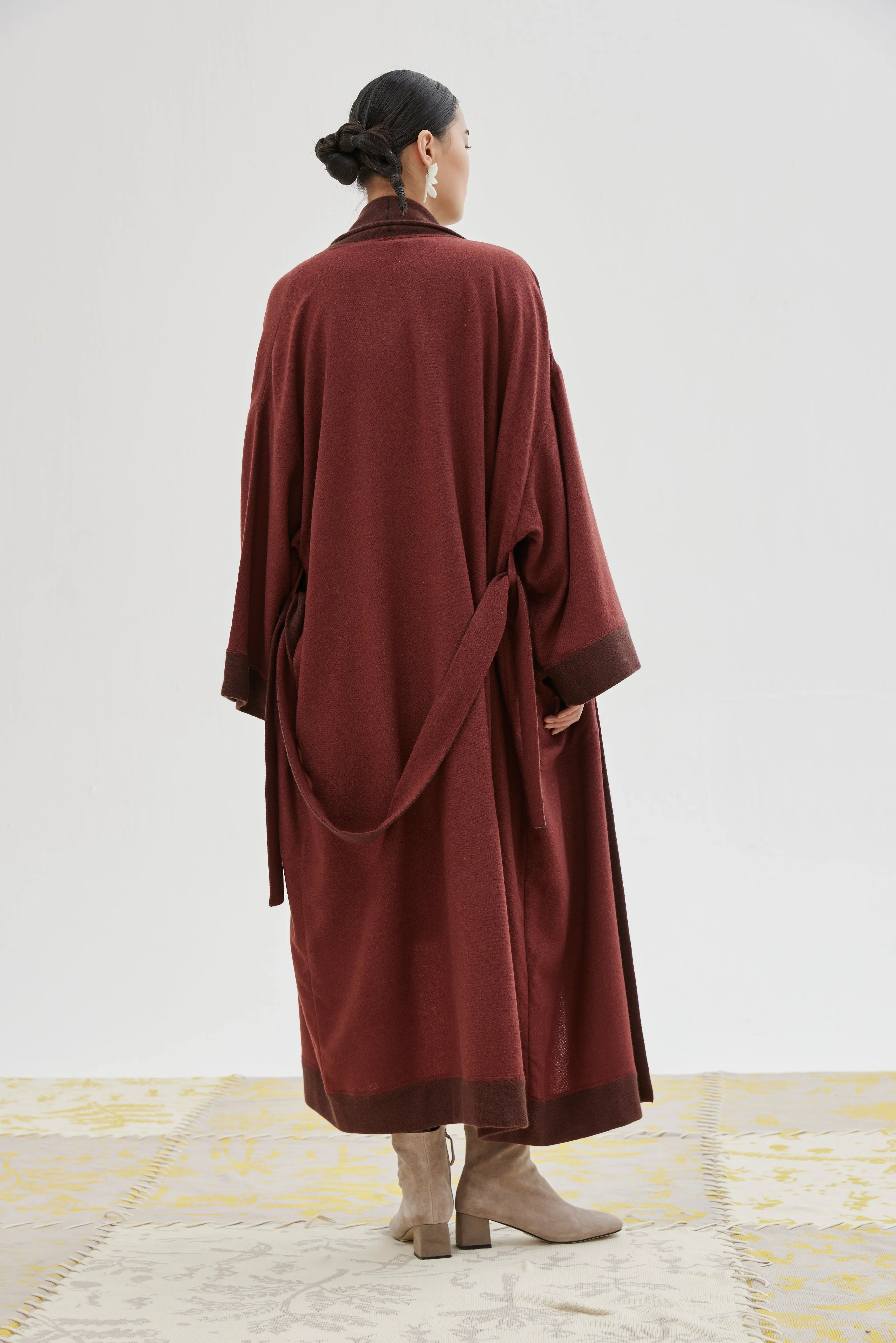 Cashmere wrap coat
