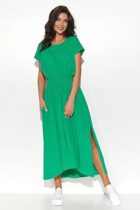 Chic Asymmetrical Knit Daydress with Elegant Draping
