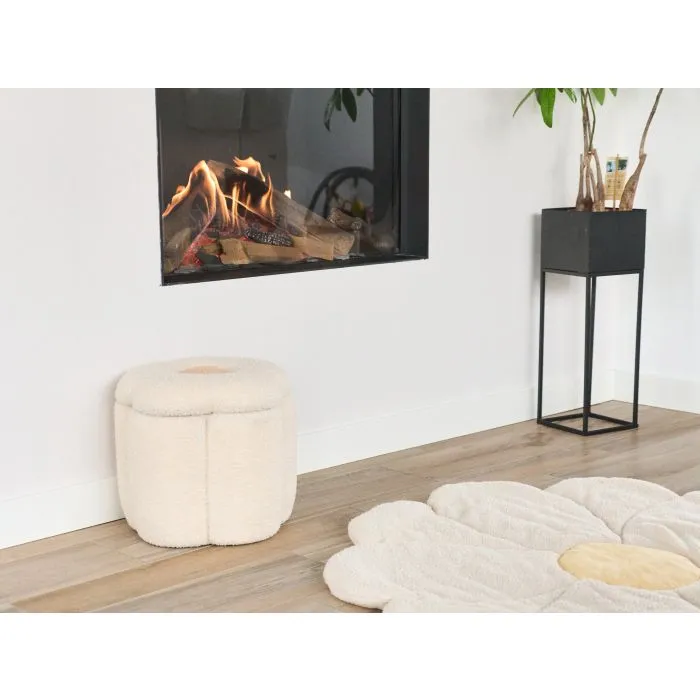 Childhome Pouffe   Speelgoedkist | Bloem Ecru