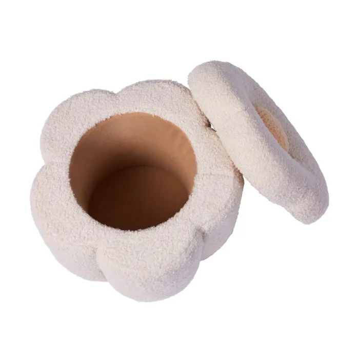 Childhome Pouffe   Speelgoedkist | Bloem Ecru