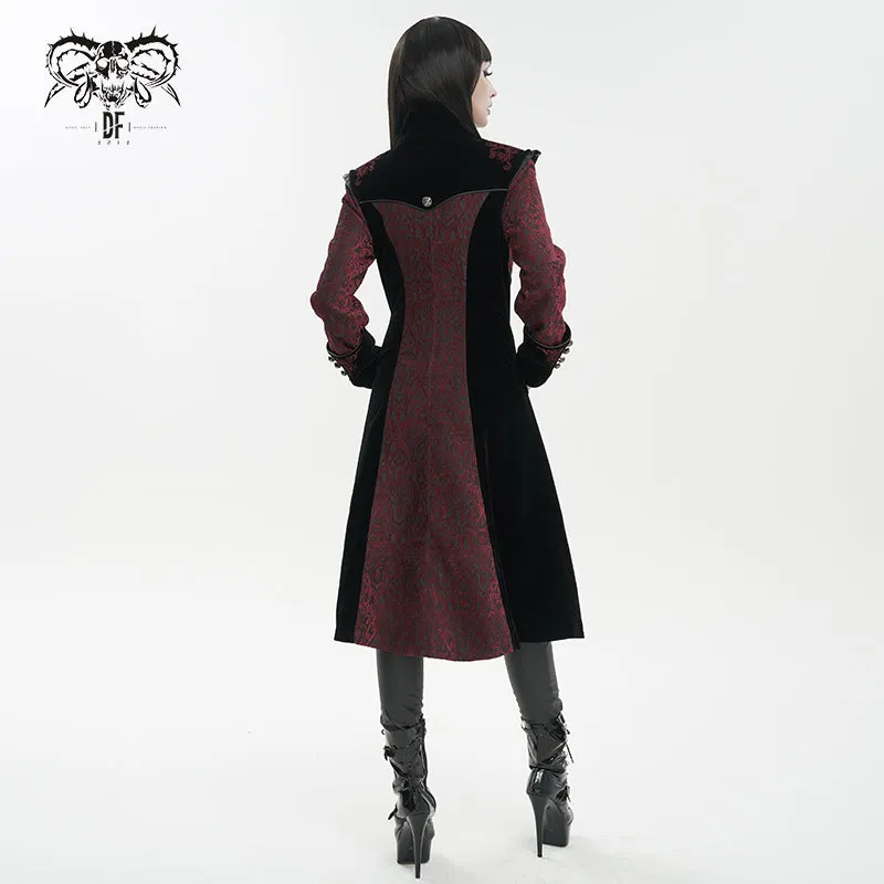 CT20502 Black and Red Jacquard Embroidered Jacket