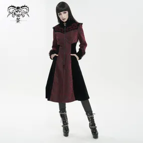 CT20502 Black and Red Jacquard Embroidered Jacket