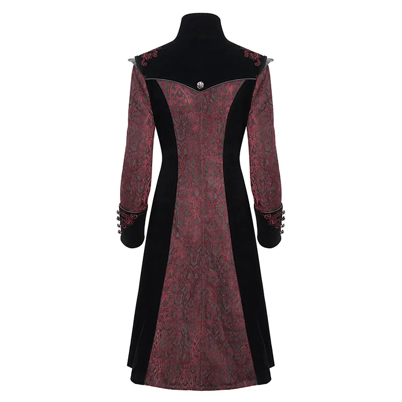 CT20502 Black and Red Jacquard Embroidered Jacket