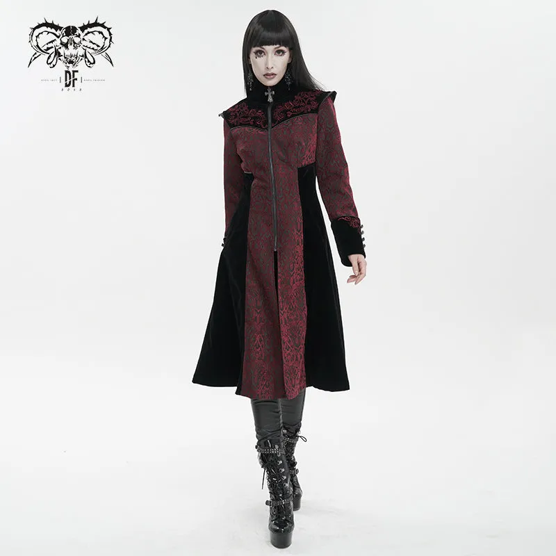 CT20502 Black and Red Jacquard Embroidered Jacket