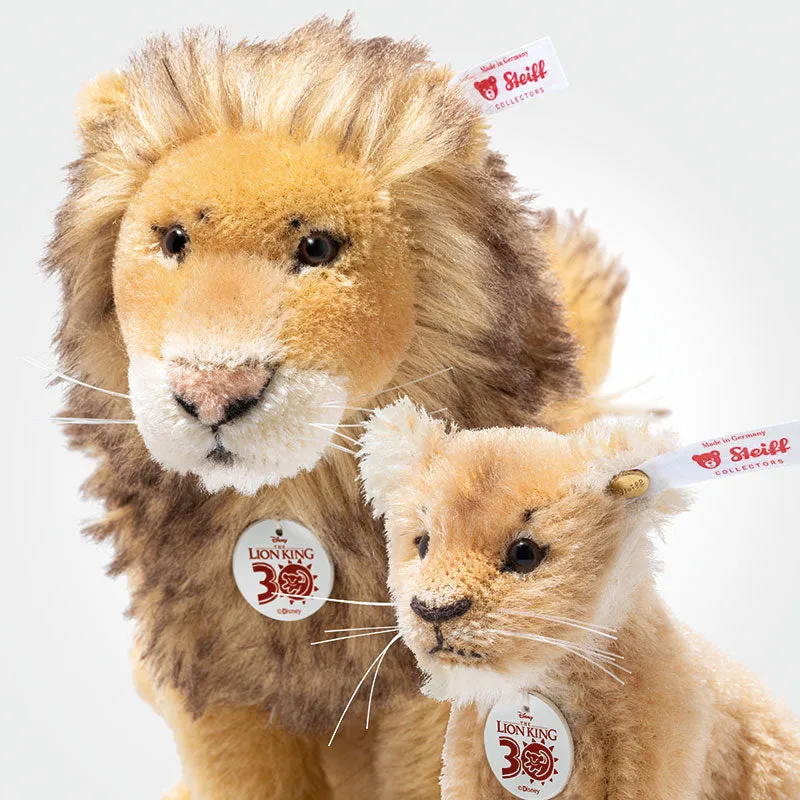 Disney Mufasa & Simba 30th Anniversary set by Steiff - 17cm & 11cm