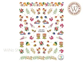 Fall Forest Adhesive Nail Art Sticker - 1 pc (CA-351)