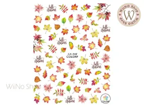 Fall Maple Adhesive Nail Art Sticker - 1 pc (CA-348)