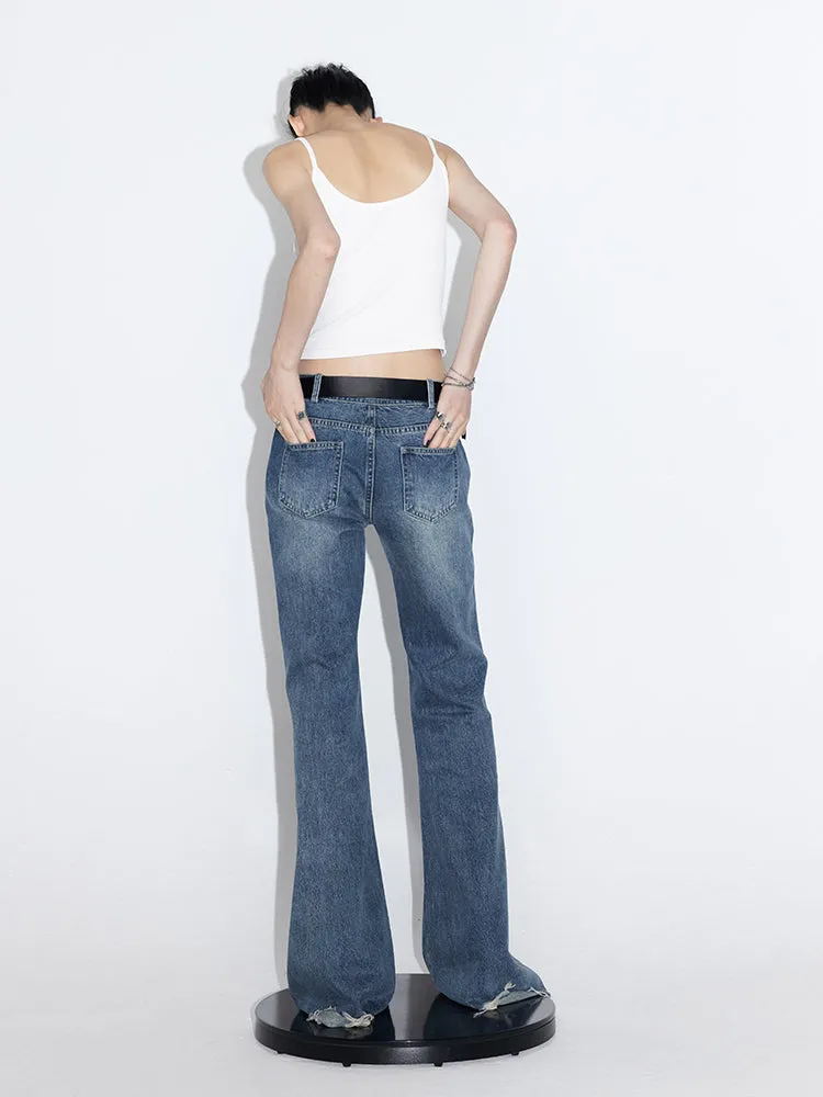 Flared wide-leg jeans