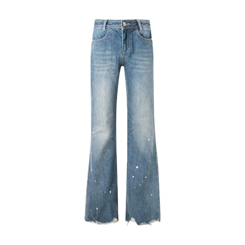 Flared wide-leg jeans