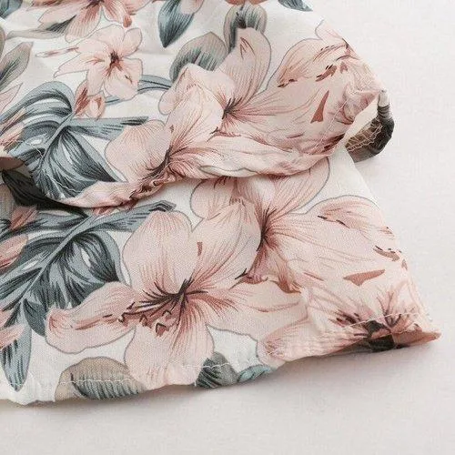 Floral Off-Shoulder A-Line Long Sleeve Romper