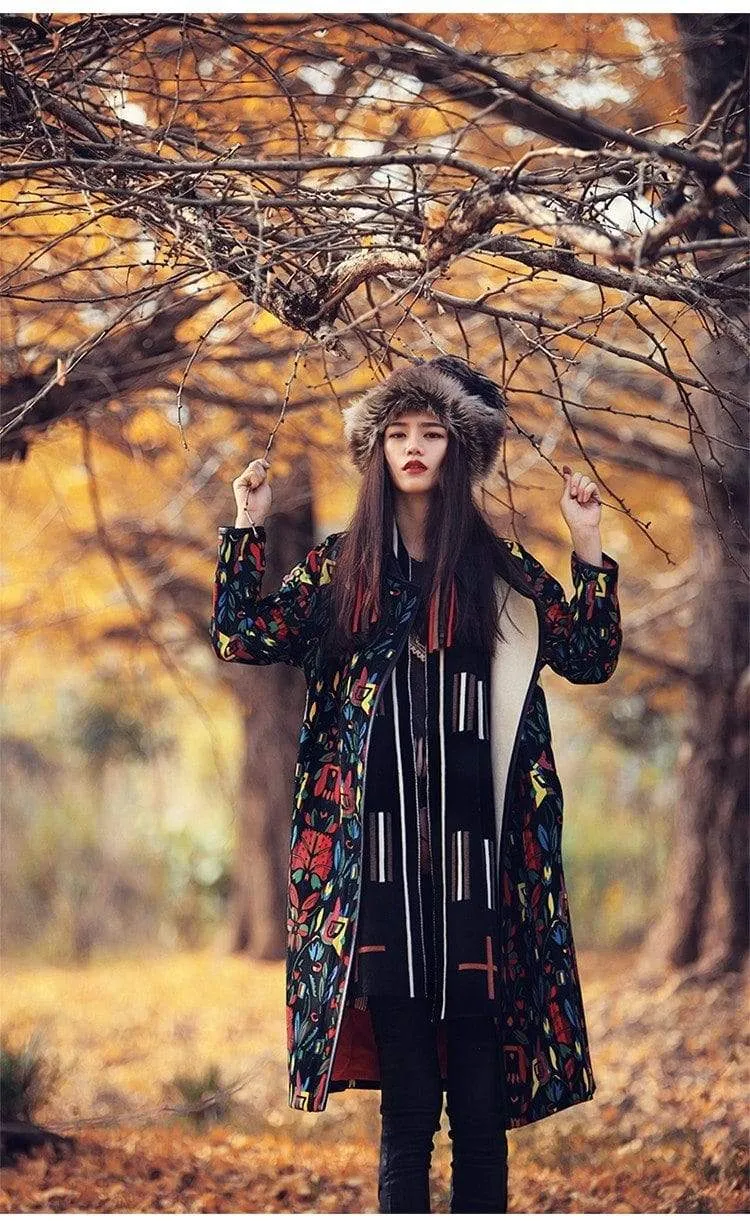 Floral Tribes Art Inspired Coat | Mandala