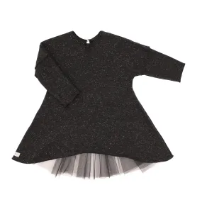 Gaya Lab Anthracite-Silver Knit / Tulle Adele Dress