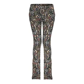 Geisha Pants flared flowers
