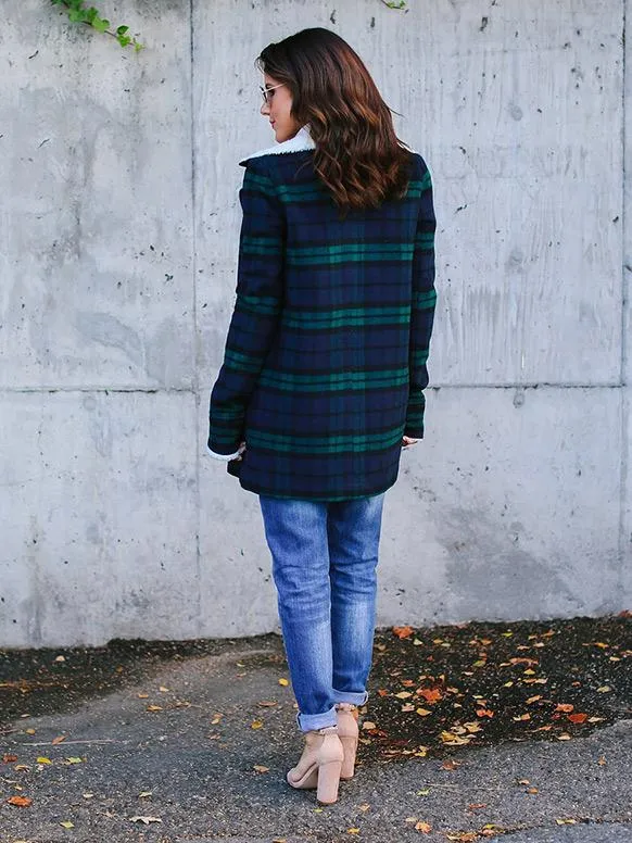 Gorgeous Checked Winter Coat Tops