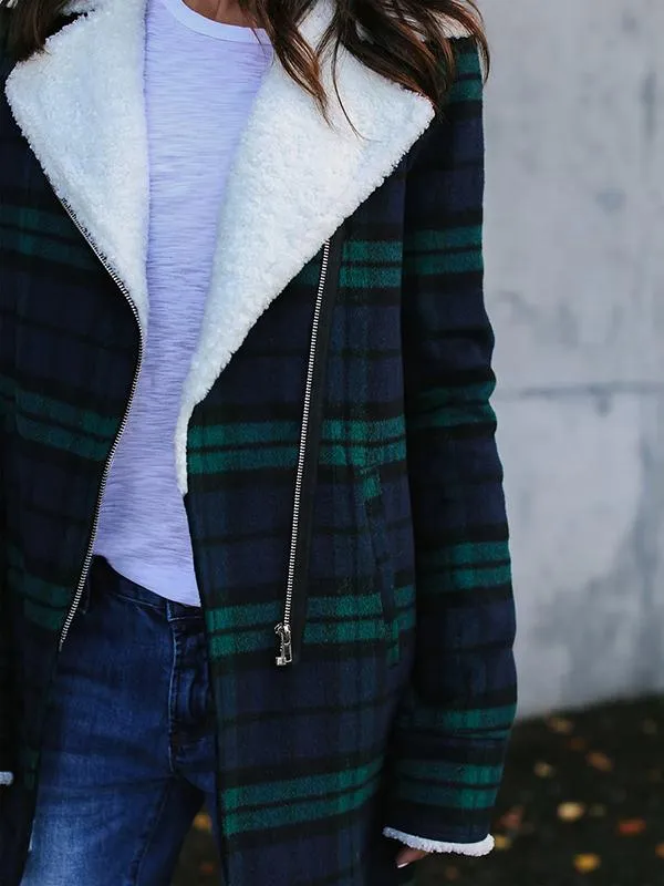 Gorgeous Checked Winter Coat Tops