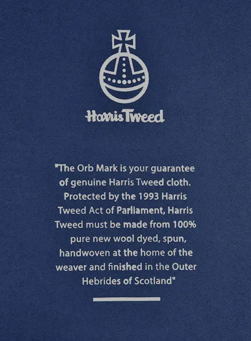 Harris Tweed Charcoal Chevron Pea Coat