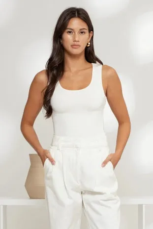Ivory Scoop Neck Tank