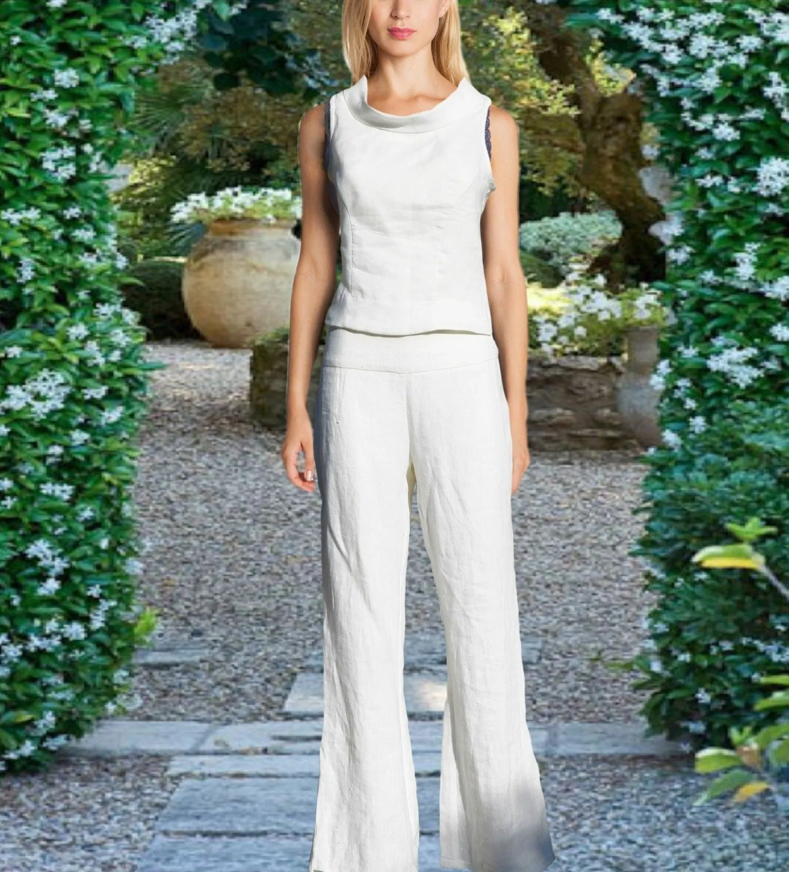 linnen broek "flared leg" / linen pants flared leg