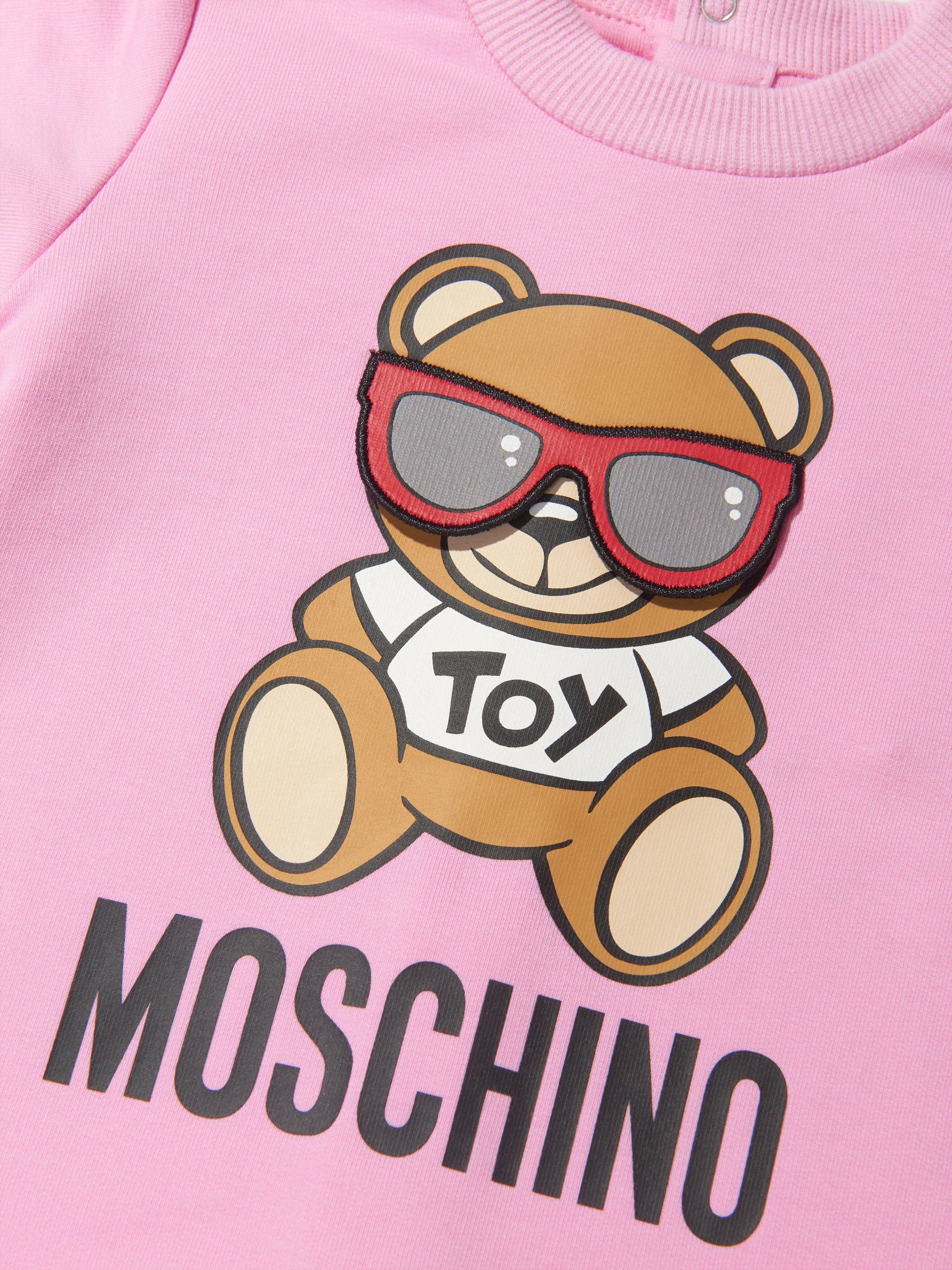 Moschino Baby Girls Cotton Teddy Toy Babysuit In A Gift Box