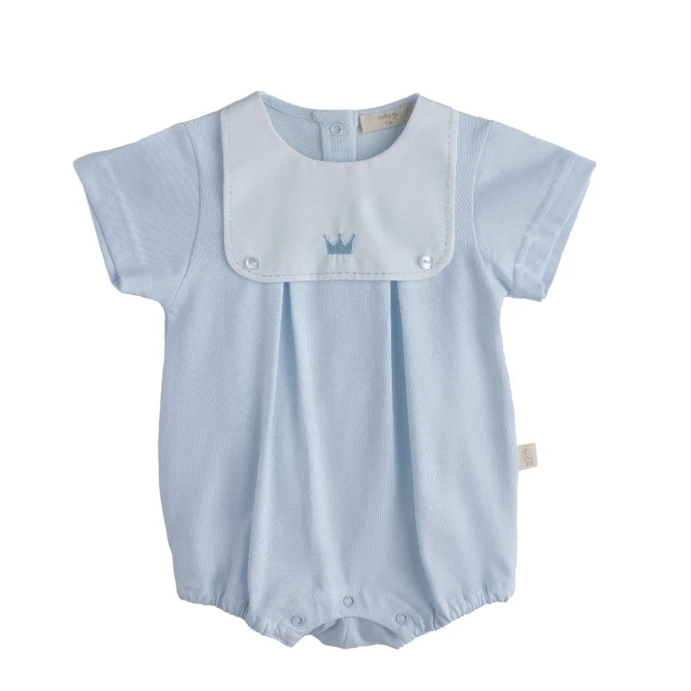 New In Baby Gi Boys Blue Little Royals Collection Romper