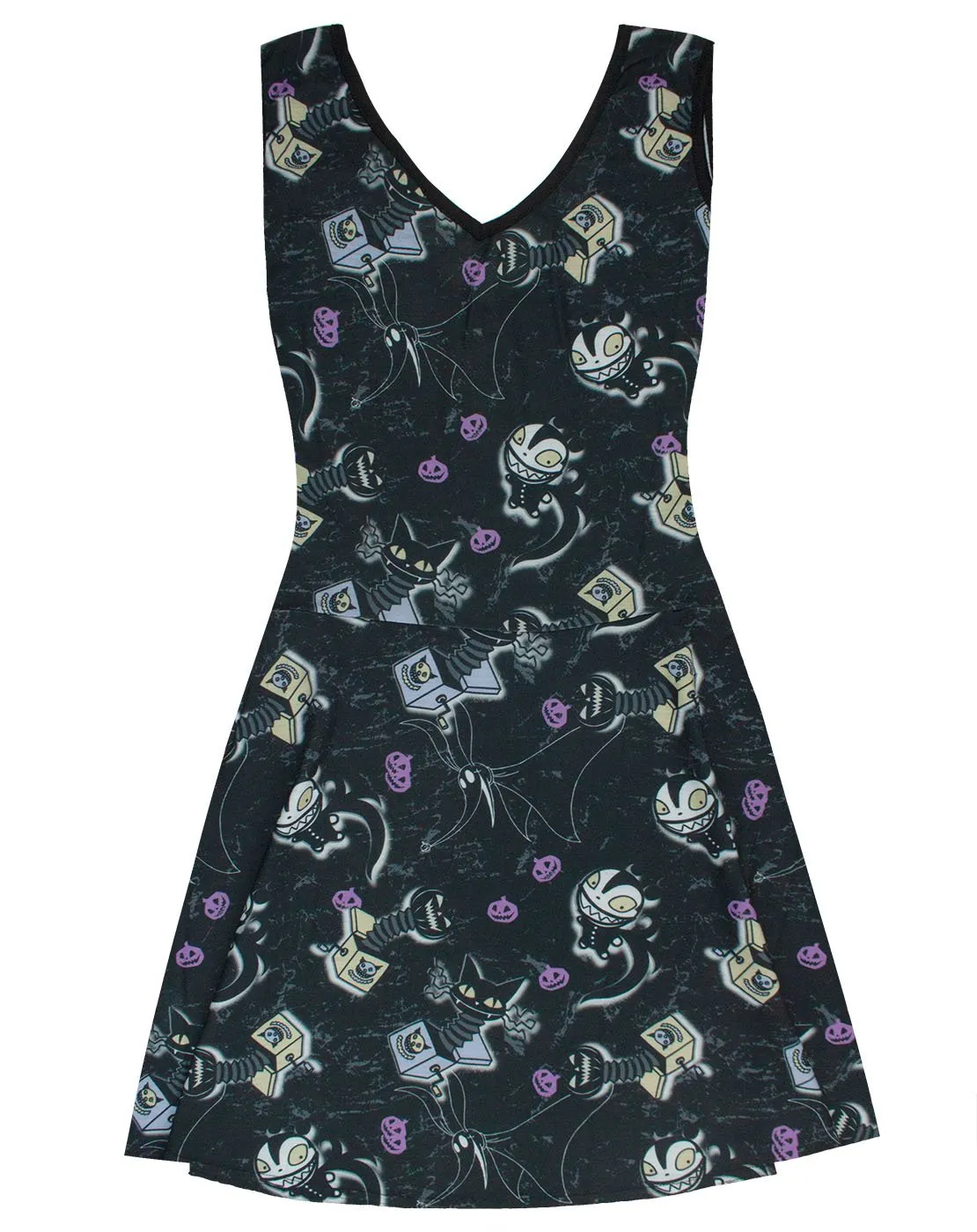 Nightmare Before Christmas Vampire Women's Teddy Costume Dress Ladies Fancy Dress Party Cosplay