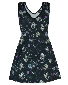 Nightmare Before Christmas Vampire Women's Teddy Costume Dress Ladies Fancy Dress Party Cosplay