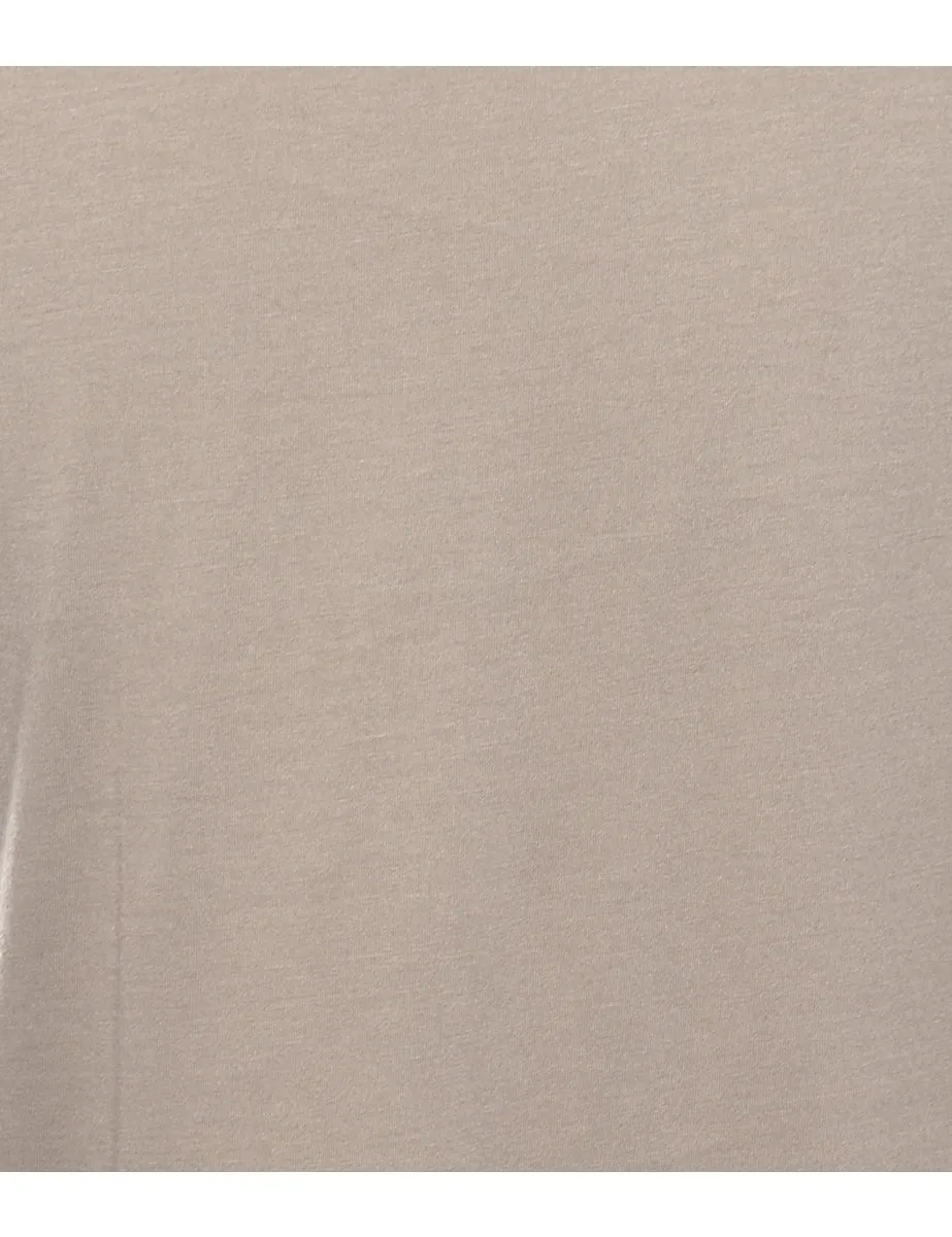 Olive Green Plain T-shirt - M