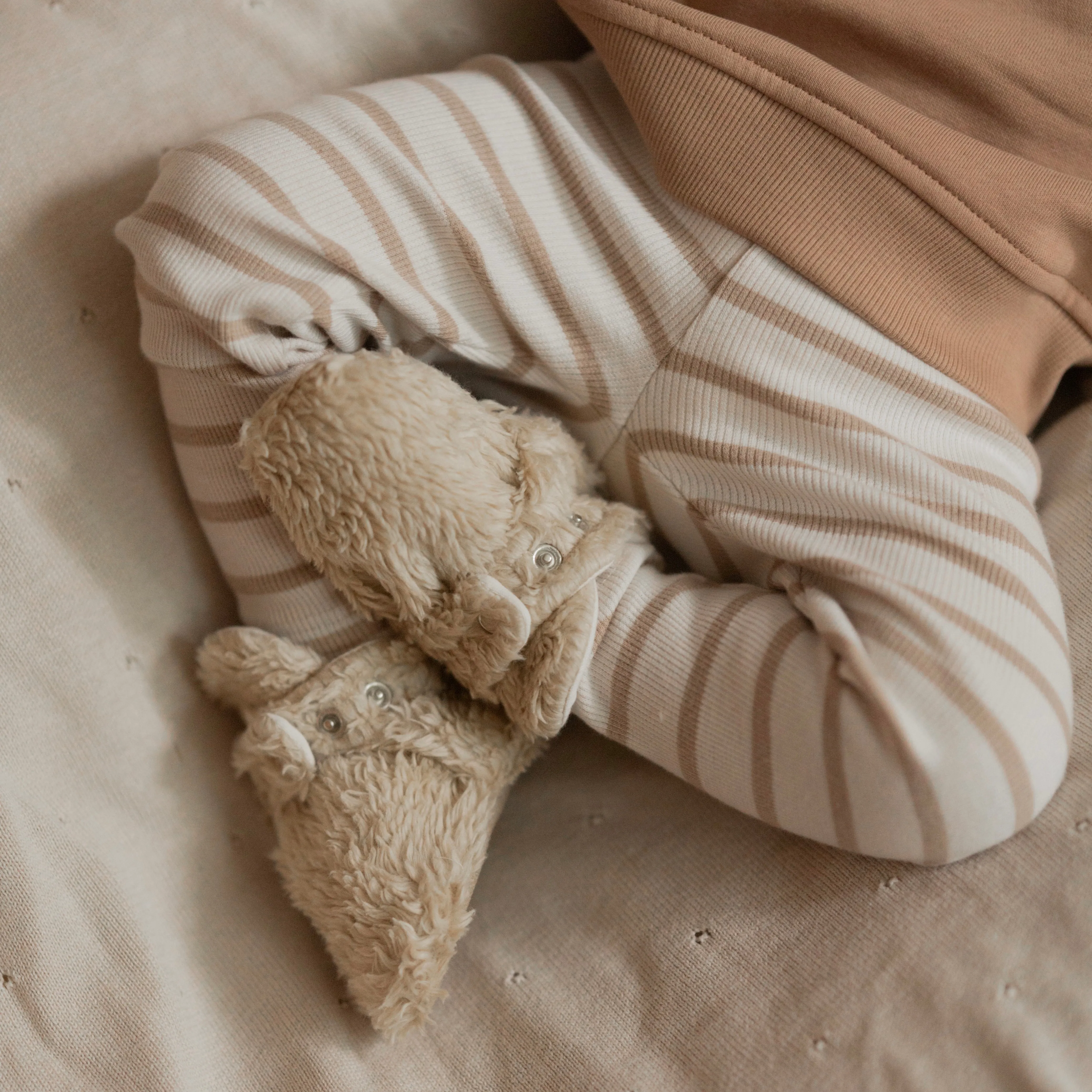 Organic Teddy Booties - Cream