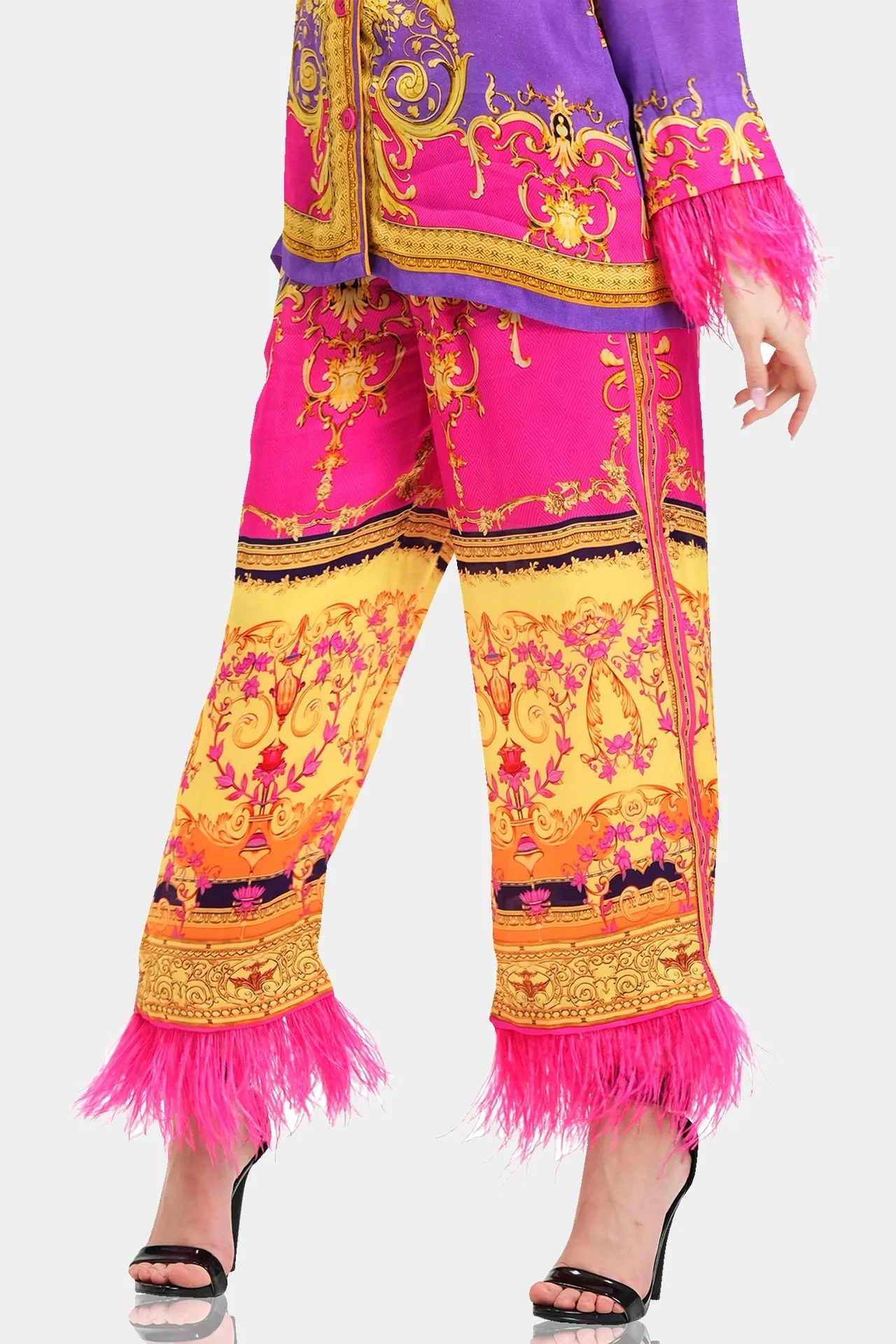 Pink Straight Leg Pants for Women