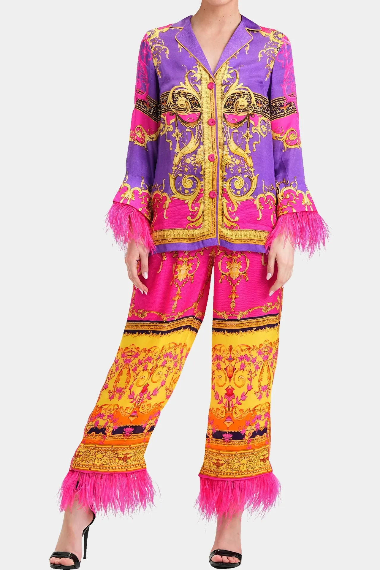 Pink Straight Leg Pants for Women