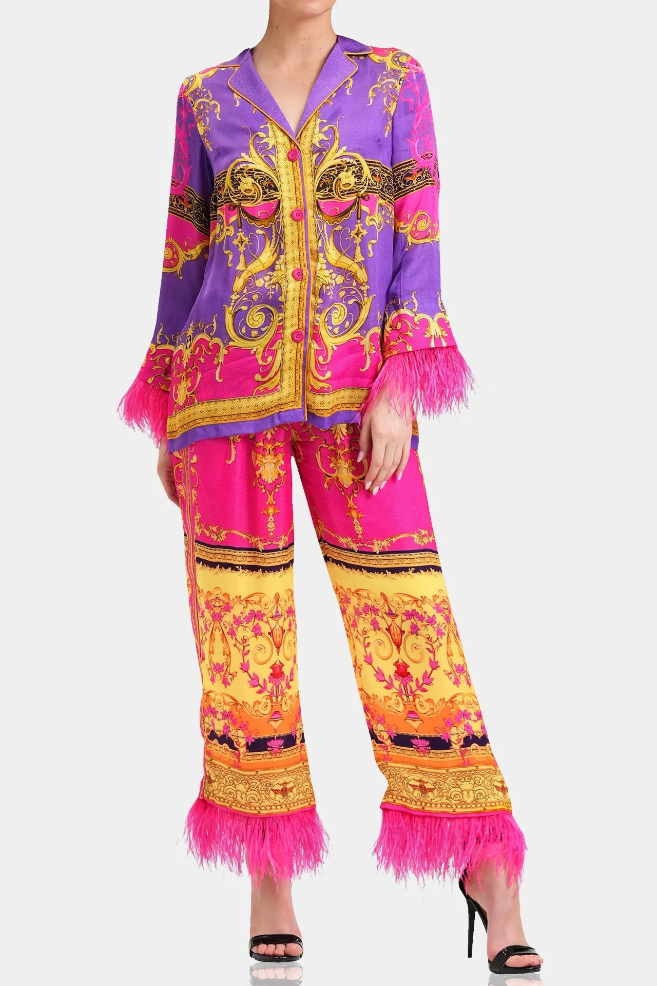 Pink Straight Leg Pants for Women