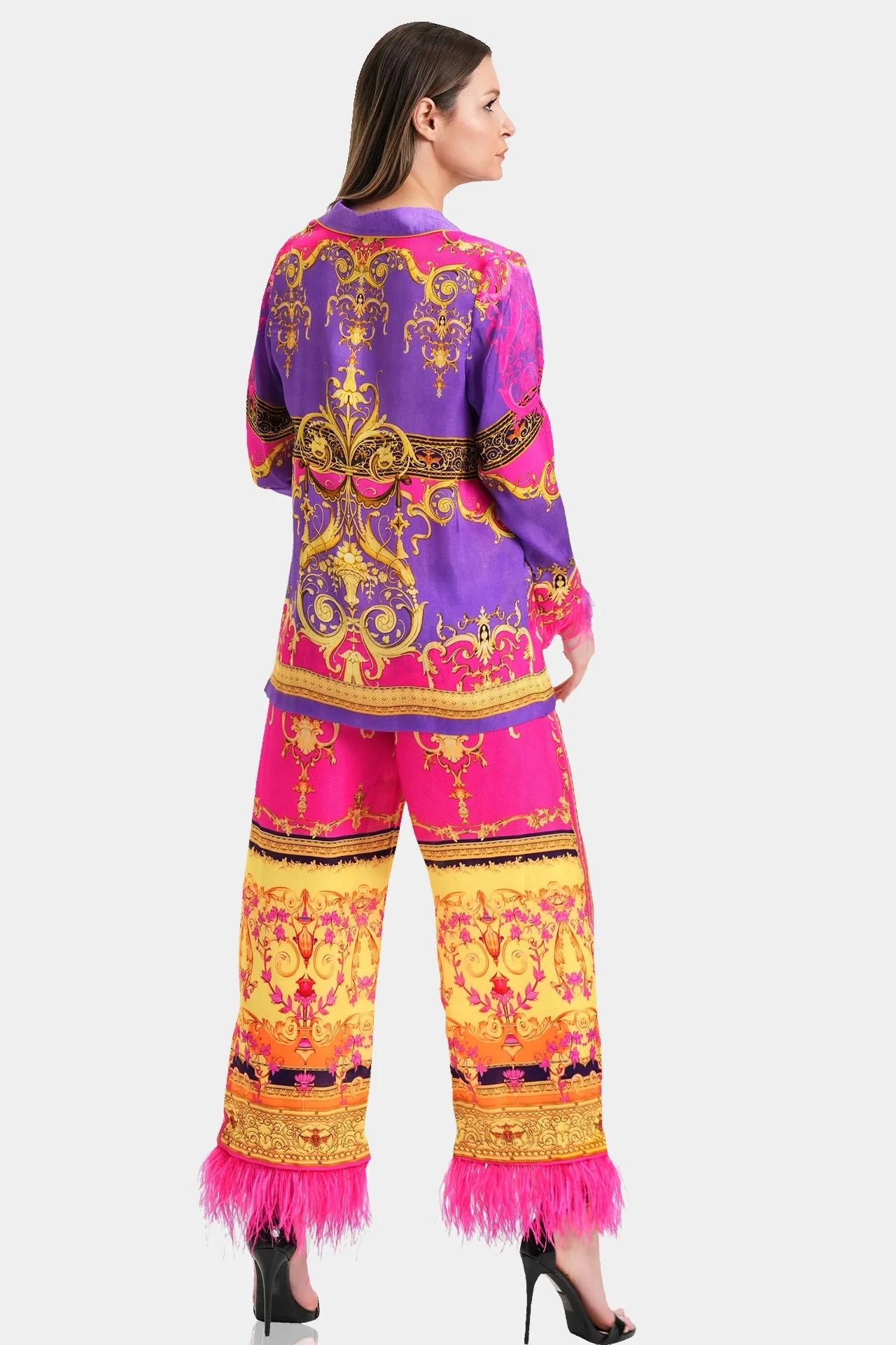 Pink Straight Leg Pants for Women