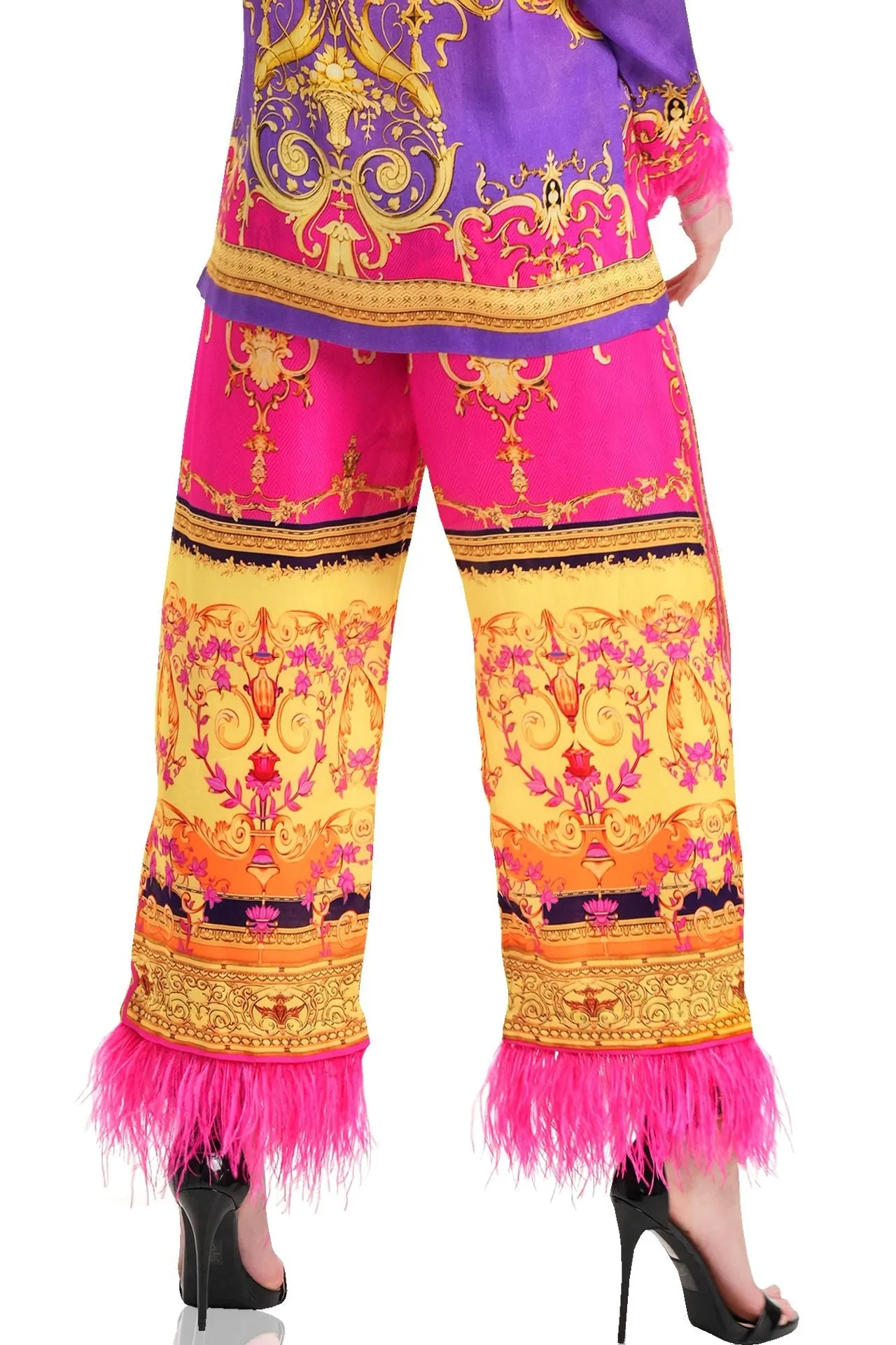 Pink Straight Leg Pants for Women