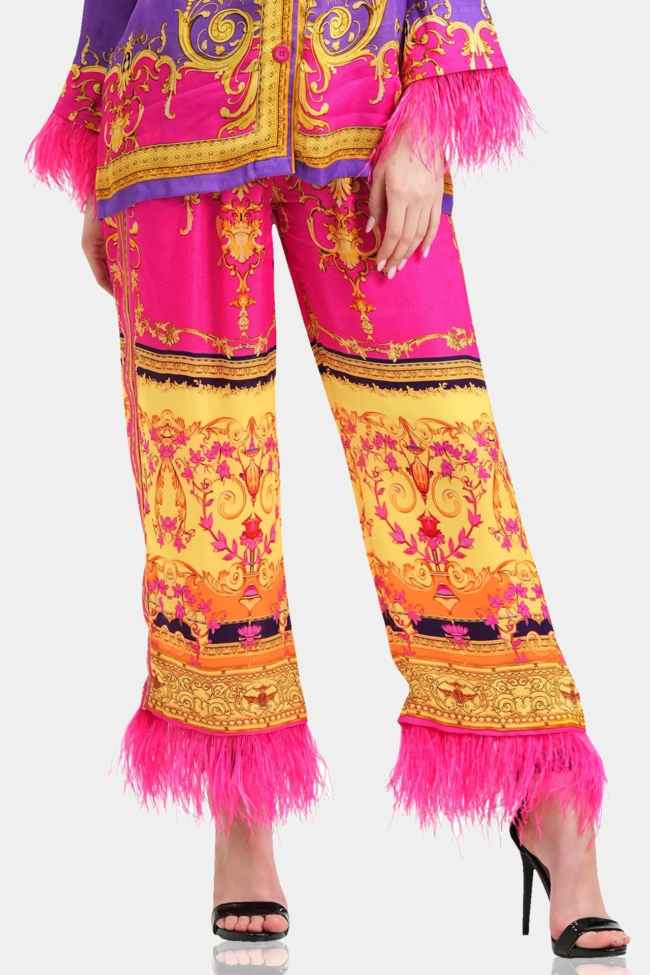 Pink Straight Leg Pants for Women